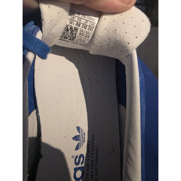 Adidas Gazelle Shoes Sneakers Blue Bird Gum Men’s Size 13 H06260 - Picture 8 of 8